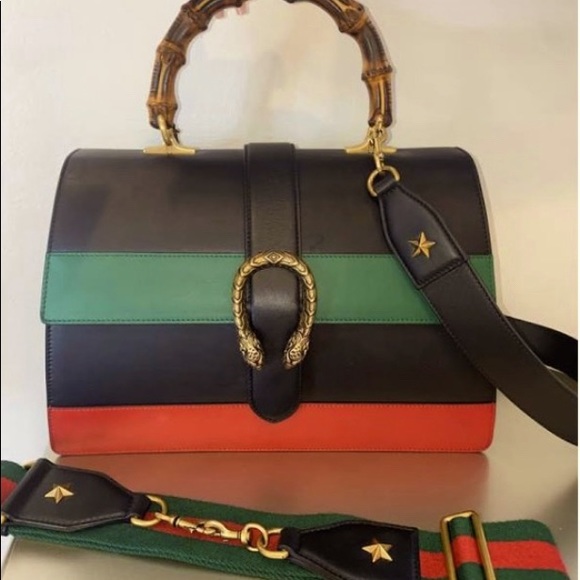 Gucci Handbags - Gorgeous authentic tricolor dionysus medium bamboo top handle purse